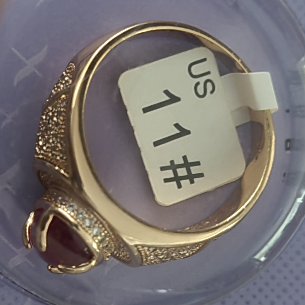 Men's Ruby ring size 11 silver